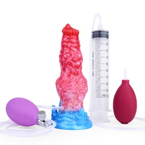 NNSX Huge Knot Squirting-Inflatable <b>Dildo</b> with Strong Sucker Silicone Inflat Anal Plug Trainer Beginner Sex Toys for Women Men - Product Image 5