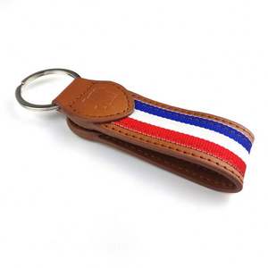 Personalized Laser Engraving Logo <b>Custom</b> Embroidered Keychain Faux PU Leather <b>Key</b> Chains Holder <b>Ring</b> <b>Custom</b> Car Keychain - Product Image 3