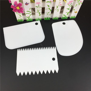 3pcs <span class=keywords><strong>fondant</strong></span> scraper bánh trang trí Spatula Set Đồng bằng nhựa bột cắt - Product Image 3