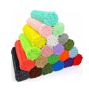 IStapromo, fábrica de regalos, suministros para manualidades DIY, limpiadores de Pipa, juguete educativo para niños, tallos de chenilla borrosos coloridos para Artes - Product Image 1