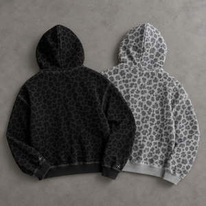 <span class=keywords><strong>Felpa</strong></span> con <span class=keywords><strong>Cappuccio</strong></span> Personalizzata a Doppio Strato con Stampa Leopardata, in French Terry Pesante, Oversize, con <span class=keywords><strong>Pelliccia</strong></span> Sintetica Reversibile e Zip, per Uomo - Product Image 2