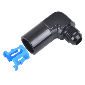 Aluminium oksidasi AN6 Male 5/16 "<span class=keywords><strong>3</strong></span>/8" SAE 90 derajat, adaptor bahan bakar minyak konektor Fitting EFI Push-On wanita - Product Image 1