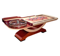 Mesa de Ruleta y Baccarat Multijuego de Calidad Profesional para Casino, MDF+Madera+PU, Logotipo Personalizado, Color Personalizado Dongguan