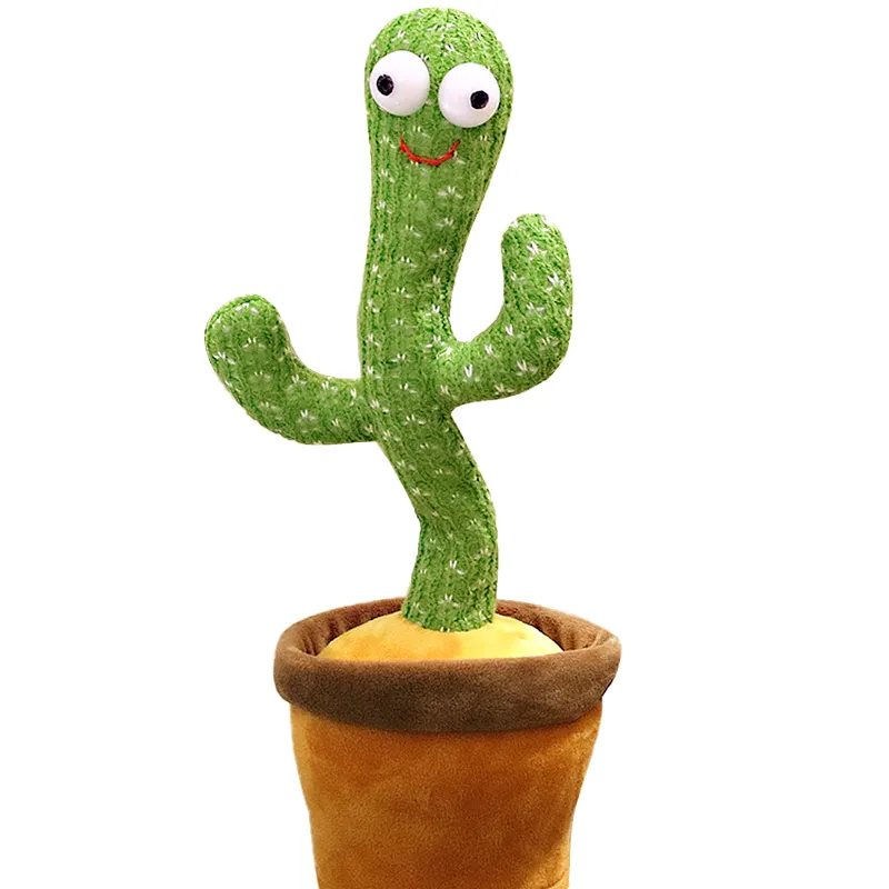 Dancing Cactus Plush Toy Singing Music Talking Toys 120 Songs Electric Stuffed Cactus Doll Children Toys