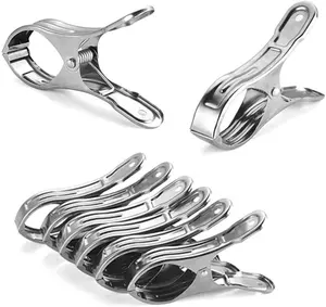 Clip Clip Bulk Packing Heavy Duty 4.7 Inches Stainless Steel Beach Towel Clip For Blanket Beach Towel