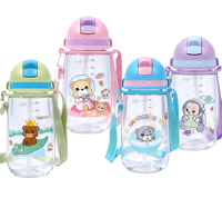 Bouteille d'eau en plastique de 550 ml avec ouverture à glissière, verrouillage anti-ouverture accidentelle, étanche à l'envers, pour boissons chaudes et froides