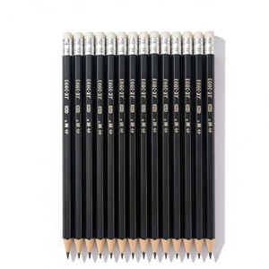 Lápices de Madera Personalizados 2026 con Mango Negro Simple de 7 Pulgadas, 12 Unidades, Lápices HB Preafilados con Borrador para Exámenes, Oficina y Dibujo - Product Image 3