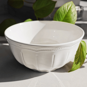 ชามซุปสลัดเซรามิกสีขาวลายนูน ขนาดใหญ่ 6 นิ้ว สำหรับตกแต่ง ขายส่ง - Product Image 3
