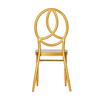 Chaises Chiavari Phoenix en métal doré empilables pour événements, mariages et locations – Vente en gros