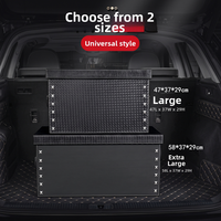 Organisateur de coffre de voiture universel, organisateur de voiture portable, organisateur d'accessoires de voiture, boîte de rangement pour bagages, sac de rangement en cuir imperméable pour SUV