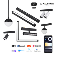 Éclairage sur rail magnétique LED moderne pour intérieur, ambiance chaleureuse, montage en surface, contrôle intelligent, 220V