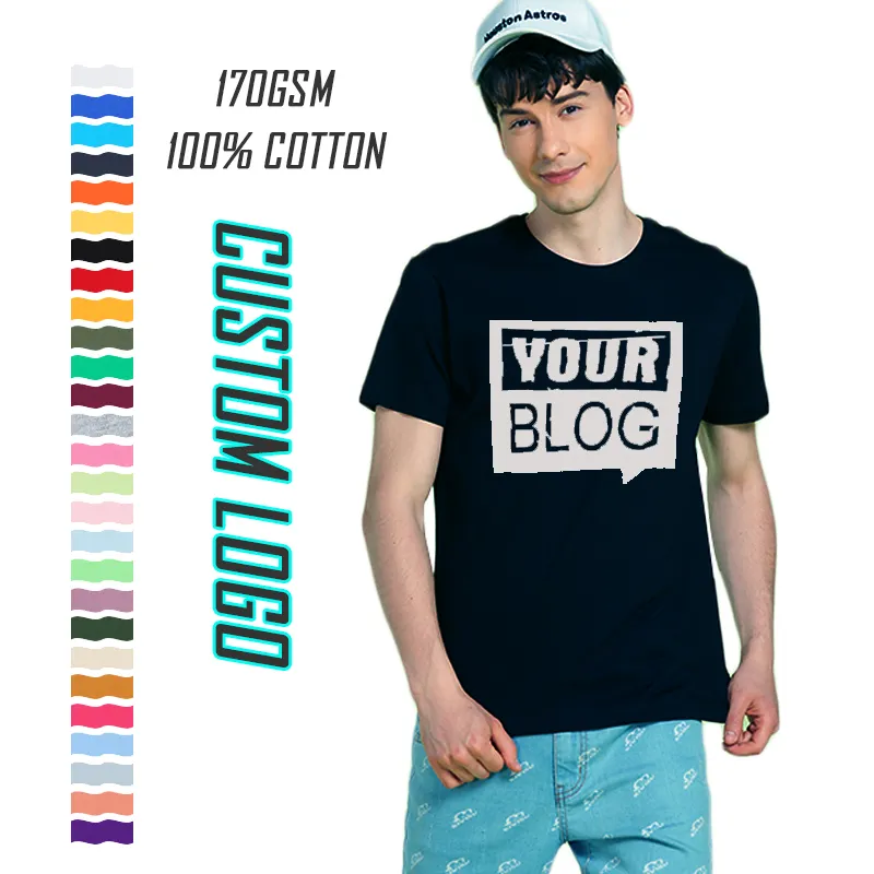 新しいスタイルの通気性のある卸売プレーンカスタマイズロゴプリントTシャツ綿100% Tシャツ