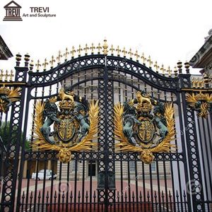 Espléndida y lujosa puerta de hierro forjado sólido con estilo para el hogar - Product Image 4