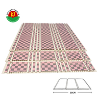 Panneaux de plafond en PVC à motif personnalisé, largeur 30 cm, finition rose, options de longueur de haute qualité