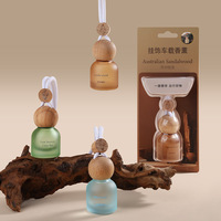 Diffuseur de voiture suspendu élégant LANJO en verre pour huiles essentielles, 8 ml, réglage de la brume réglable, évaporation naturelle, longue durée