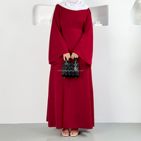 Koleksi Baru 2026 Gaun Wanita Modis Tertutup Abaya Pakaian Islami Terbaru Bahan Polyester Bernapas untuk Muslim Gaun Lebaran