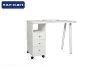 Table de manucure blanche Wallybeauty Meubles de salon Table à ongles Spa portable
