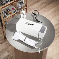 Ivision Ivision-case530 E88 – Étui à lunettes de soleil pour hommes et femmes, ensemble de boîtes à lunettes, tendance, portable, motif uni, en nylon, semi-rigide