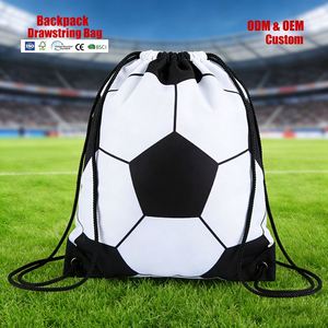 Custom Printed Personalized <b>Backpack</b> String Bag Gift <b>Drawstring</b> Bag Sport Gym Polyester <b>Drawstring</b> Bags for Football - Product Image 1