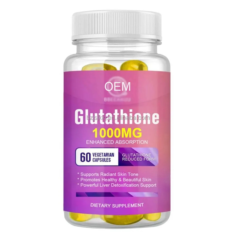 L-グルタチオンカプセル60個L-Glutathione1000mgカプセル美容肌美白製品プライベートラベル高品質卸売価格