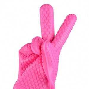 Guantes de Silicona para Horno con Cinco Dedos, Anti-Quemaduras, Aislantes para Microondas, Guantes para Hornear - Product Image 3