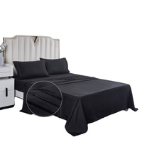 Ensemble de literie quatre pièces en polyester brossé brodé, multicolore, pour la maison, l'hôtel, vente en gros, commande personnalisée