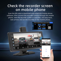 Lecteur multimédia pour voiture avec écran tactile IPS de 10,26 pouces, double objectif, CarPlay, caméra frontale 4K à 360 degrés, CarPlay et Android Auto sans fil