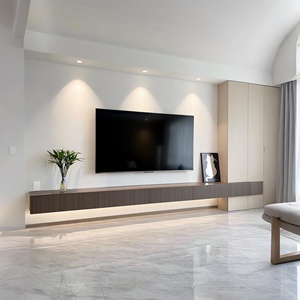 Tùy chỉnh sang trọng màu trắng rắn gỗ <span class=keywords><strong>TV</strong></span> đơn vị tủ hiện đại Nordic <span class=keywords><strong>TV</strong></span> đứng giao diện điều khiển cho phòng khách với lưu trữ các tính năng - Product Image 4