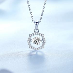 Collana MN30 Personalizzata in Argento 925 con Pendente Circolare in Moissanite per Donne, Supera il Test del Diamante, Collana in Moissanite Ghiacciata VVS - Product Image 2