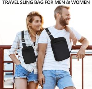 תיק sling קטן לגברים ולנשים עם rfid, נגד גניבה קרוסדרסינג תיק נסיעות מזדמנים עבור טיולים רגליים - Product Image 5