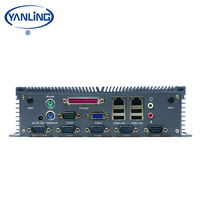Mini PC industriel Intel Atom D2550 D2700 double cœur 12V Linux, mini ordinateur embarqué avec 6 COM 8 USB en stock