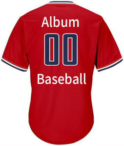 Maillot de baseball vierge de haute qualité, personnalisable OEM, en maille, pour adulte, vêtement de sport - Product Image 3