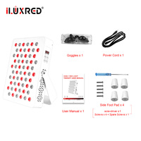 Panneau de luminothérapie infrarouge ILUXRED OEM ODM à longueur d'onde personnalisable avec logo, lumière rouge pour le corps entier avec support, sauna, panneau de luminothérapie rouge