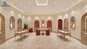 Exhibición de joyería de lujo Diseño interior exquisito Iluminación LED La moda cumple con la función Exhibición de piezas de exhibición Premium - Product Image 5