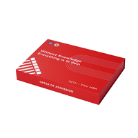 Boîte à diplôme de luxe rouge personnalisée en carton rigide avec fermeture magnétique pour certificat d'admission universitaire et diplôme de remise des diplômes