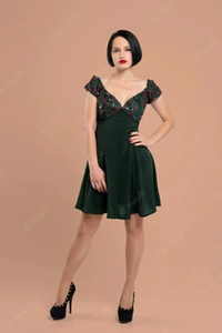 Robes courtes pour filles en gros, motif uni, design tendance, couleur et taille personnalisables disponibles - Product Image 2