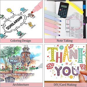 Wholesale Custom <b>Cute</b> Multicolor Highlighter Pen 12 Pastel Colors Macaron Highlighter Pen With Custom LOGO - Product Image 4