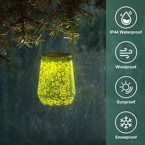Outdoor Colored <b>Solar</b> DC Iron LED Garden Lantern with Remote Control IP66 Rated <b>for</b> <b>Indoor</b>/Outdoor Hanging Decoration - Product Image 5