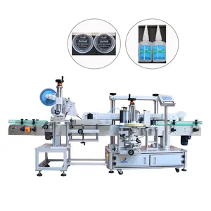 Hot Sell jar top side Top And Side Two Labels Labeling Machine High Efficient