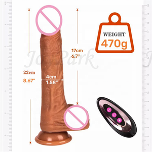 JoyPark RTS Realistischer Intelligenter Heizender Teleskopischer Flüssigsilikon Kabelloser Ferngesteuerter Stoßvibrator 360° Rotierender Dildo Weich - Product Image 5