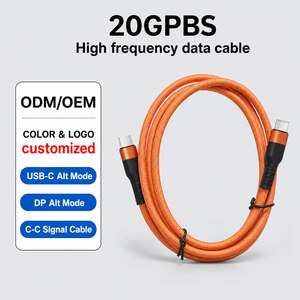สายเคเบิลถ่ายโอนข้อมูล Type <span class=keywords><strong>C</strong></span> ความเร็ว 20Gbps สายชาร์จเร็ว 1.2 เมตร แบบถักไนลอน สำหรับ iPhone iPad MacBook กล้อง ปริ้นเตอร์ - Product Image 1