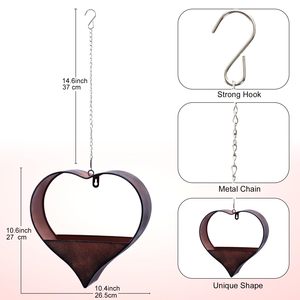 Kim Loại Nhà Máy Móc Trong Nhà Và Ngoài Trời Hình Trái Tim Mộc Mạc Treo Trồng Cho Cửa Sổ Tường Trang Trí Nội Thất - Product Image 2