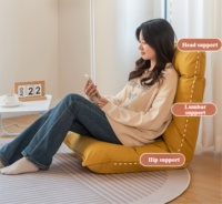 Tatami japonais moderne chaise décontractée simple face vers l'arrière tissu double pli pliant modulaire hauteur réglable canapé doux