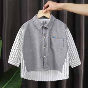 <span class=keywords><strong>Chemise</strong></span> à manches longues pour garçons, nouvelle collection automne, <span class=keywords><strong>chemise</strong></span> blanche pour enfants et bébés - Product Image 6