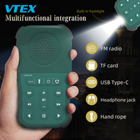 Reproductor multimedia de música árabe con carga Solar, muselina, tiempo de oración, reproductor de Audio Digital islámico, Radio Fm, altavoz Corán, reproductor Mp3 Corán