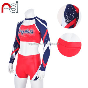 Uniforme da Cheerleader Personalizzabile di Alta Qualità con Diversi Design e Materiale Mystique con Strass - Product Image 4