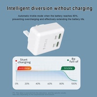 HNT Nouveau chargeur mural USB Type-C à 4 ports tendance PD 3.0 QC3.0 32W à charge rapide pour téléphone, ordinateur portable, tablette avec 5V/2.4A, respectueux de l'environnement