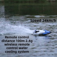 Bateau télécommandé WL912 ultra-réaliste 2,4 GHz sans fil haute vitesse, résistant aux retournements, avec fonction vocale musicale
