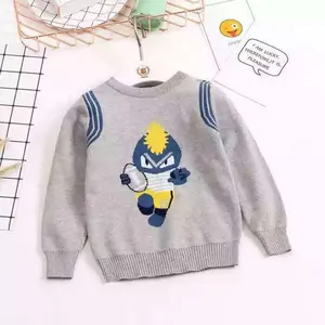 Новый стиль, европейский и американский пуловер для мальчиков, детский вязаный свитер с рисунком из мультфильма на зиму, детская одежда