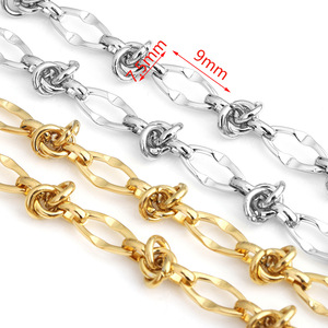 โซ่สแตนเลสแบบมีปม ชุบทองคำขาว งานแฮนด์เมด สำหรับทำสร้อยคอ รุ่น H1735 - Product Image 2